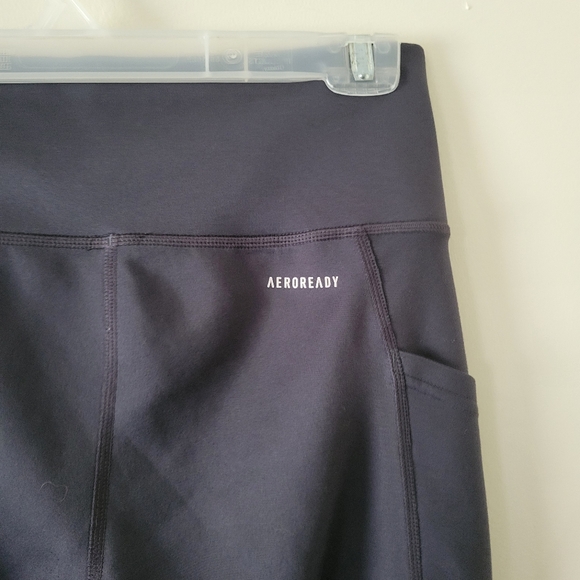 Adidas Aeroready Black Athletic Leggings - Picture 6 of 7